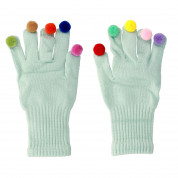 TL Women Braided Gloves - плетени зимни ръкавици за тъч екрани (зелен)