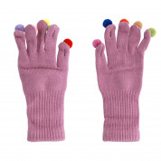 TL Women Braided Gloves - плетени зимни ръкавици за тъч екрани (розов)
