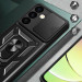 Armor Camshield Hybrid Case With Stand - хибриден удароустойчив кейс с пръстен против изпускане за Samsung Galaxy S24 (черен) 9