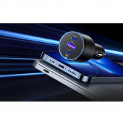 Ugreen CD293 Triple Fast Car Charger 130W - зарядно за кола с 2xUSB-C и USB-A изходи с технология за бързо зареждане и USB-C към USB-C кабел (тъмносив) 5