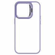 Tel Protect Kickstand Case and Camera Glass Lens for iPhone 14 (purple) 4