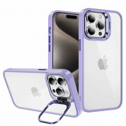 Tel Protect Kickstand Case and Camera Glass Lens for iPhone 14 (purple)
