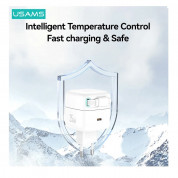 Usams GaN Wall Charger With Magnetic Retractable Lightning Cable 35W (white) 2