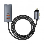 Baseus Share Together Car Charger With Extension Cord 120W (CCBT-B0G) (grey) 1