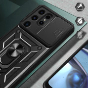 Armor Camshield Hybrid Case With Stand - хибриден удароустойчив кейс с пръстен против изпускане за Samsung Galaxy S24 Ultra (черен) 5