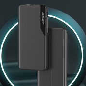 Eco Leather View Case - кожен калъф, тип портфейл за Samsung Galaxy S24 Ultra (черен)  5