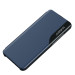 Eco Leather View Case - кожен калъф, тип портфейл за Samsung Galaxy S24 Ultra (син)  2