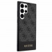 Guess PU 4G Stripe Leather Hard Case - дизайнерски кожен кейс за Samsung Galaxy S24 Ultra (сив) 4