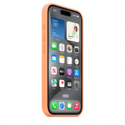 Apple iPhone 15 Pro Silicone Case with MagSafe (orange sorbet)  5