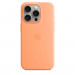 Apple iPhone Silicone Case with MagSafe - оригинален силиконов кейс за iPhone 15 Pro с MagSafe (оранжев)  1