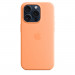 Apple iPhone Silicone Case with MagSafe - оригинален силиконов кейс за iPhone 15 Pro с MagSafe (оранжев)  2
