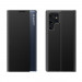 Sleep View Case - кожен калъф, тип портфейл за Samsung Galaxy S24 Ultra (черен) 2