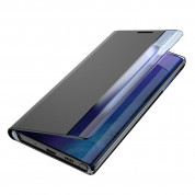 Sleep View Case - кожен калъф, тип портфейл за Samsung Galaxy S24 Ultra (черен) 3