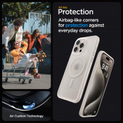 Spigen Ultra Hybrid MagSafe Case - хибриден кейс с висока степен на защита с MagSafe за iPhone 15 Pro Max (титан-мат)  8
