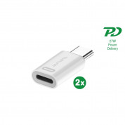 4smarts Lightning Female to USB-C Male Adapter 27W 2 Pack