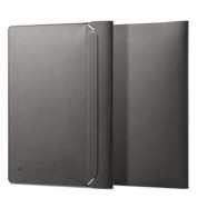 Spigen Valentinus Laptop Sleeve 14 - кожен калъф за MacBook Air 13, MacBook Pro 13, MacBook Pro 14 и лаптопи до 14 инча (сив)