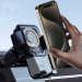 Dudao F19 MagSafe Dashboard And Vent Car Mount 15W - магнитна поставка за таблото, стъклото или радиатора на кола с безжично зареждане за iPhone с Magsafe (черен) 5