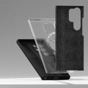 Ringke Liquid Silicone Magnetic Case - силиконов (TPU) калъф с MagSafe за Samsung Galaxy S24 Ultra (черен) 5