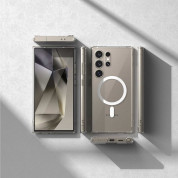 Ringke Fusion Magnetic Case - хибриден кейс с висока степен на защита с MagSafe за Samsung Galaxy S24 Ulta (прозрачен)  4