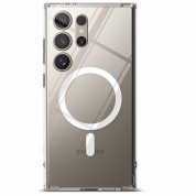 Ringke Fusion Magnetic Case - хибриден кейс с висока степен на защита с MagSafe за Samsung Galaxy S24 Ulta (прозрачен)  1