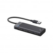 Ugreen USB-A 3.0 Hub 4 Port - 4-ри портов USB-A хъб с 4 х USB-A 3.0 порта (сив) 