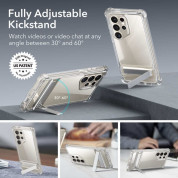 ESR Armor Kickstand Case - хибриден удароустойчив кейс с вграден стъклен протектор за дисплея и протектори за камерата за Samsung Galaxy S24 Ultra (прозрачен) 5