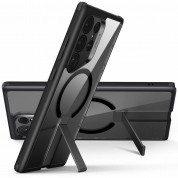 ESR Flickstand Boost HaloLock MagSafe Case - хибриден кейс с висока степен на защита с MagSafe за Samsung Galaxy S24 Ultra (черен-прозрачен) 