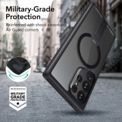 ESR Flickstand Boost HaloLock MagSafe Case - хибриден кейс с висока степен на защита с MagSafe за Samsung Galaxy S24 Ultra (черен-прозрачен)  5