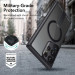 ESR Flickstand Boost HaloLock MagSafe Case - хибриден кейс с висока степен на защита с MagSafe за Samsung Galaxy S24 Ultra (черен-прозрачен)  6