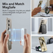 ESR Classic Hybrid HaloLock MagSafe Case - хибриден кейс с висока степен на защита с MagSafe за Samsung Galaxy S24 Ultra (прозрачен)  4