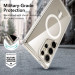 ESR Classic Hybrid HaloLock MagSafe Case - хибриден кейс с висока степен на защита с MagSafe за Samsung Galaxy S24 Ultra (прозрачен)  6
