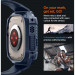 Spigen Rugged Armor Case Pro - удароустойчив TPU кейс с вградена каишка за Apple Watch Ultra 49мм (тъмносин) 16