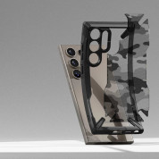 Ringke Fusion-X Case - хибриден удароустойчив кейс за Samsung Galaxy S24 Ultra (черен-камуфлаж) 4