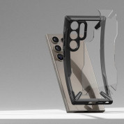 Ringke Fusion-X Case - хибриден удароустойчив кейс за Samsung Galaxy S24 Ultra (черен-прозрачен) 3