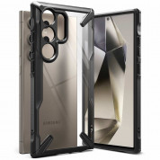 Ringke Fusion-X Case - хибриден удароустойчив кейс за Samsung Galaxy S24 Ultra (черен-прозрачен) 6