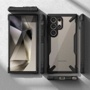 Ringke Fusion-X Case - хибриден удароустойчив кейс за Samsung Galaxy S24 Ultra (черен-прозрачен) 4