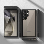 Ringke Fusion Bold Case - хибриден удароустойчив кейс за Samsung Galaxy S24 Ultra (черен-прозрачен) 4