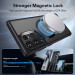 ESR Flickstand Boost HaloLock MagSafe Case - хибриден кейс с висока степен на защита с MagSafe за Samsung Galaxy S24 Ultra (черен-матиран)  5