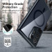 ESR Classic Hybrid HaloLock MagSafe Case - хибриден кейс с висока степен на защита с MagSafe за Samsung Galaxy S24 Ultra (черен-прозрачен)  6