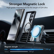 ESR Classic Hybrid HaloLock MagSafe Case - хибриден кейс с висока степен на защита с MagSafe за Samsung Galaxy S24 Ultra (черен-прозрачен)  3