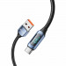 Tech-Protect UltraBoost USB-A to USB-C Cable with LED Display 66W - здрав кабел с въжена оплетка с бързо зареждане за устройства с USB-C порт (100 см) (син) 2