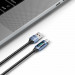 Tech-Protect UltraBoost USB-A to USB-C Cable with LED Display 66W - здрав кабел с въжена оплетка с бързо зареждане за устройства с USB-C порт (100 см) (син) 4