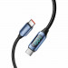 Tech-Protect UltraBoost USB-C to USB-C Cable with LED Display 100W - здрав кабел с въжена оплетка с бързо зареждане за устройства с USB-C порт (100 см) (син) 2