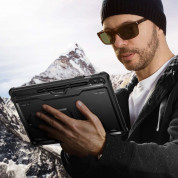 Tech-Protect Kevlar Pro Case - кейс с изключителна защита и поставка за Samsung Galaxy Tab S9 FE Plus (черен) 5