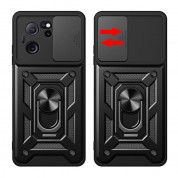 Tech-Protect CamShield Pro Hard Case - хибриден удароустойчив кейс с пръстен против изпускане за Xiaomi 13T, Xiaomi 13T Pro (черен) 2