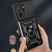 Tech-Protect CamShield Pro Hard Case - хибриден удароустойчив кейс с пръстен против изпускане за Xiaomi 13T, Xiaomi 13T Pro (черен) 5