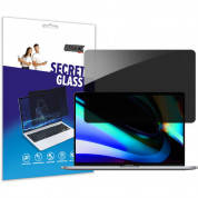 GrizzGlass SecretGlass Privacy Tempered Glass Protector for MacBook Pro 16 M1 (2021), MacBook Pro 16 M2 (2023) (clear)