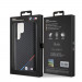 BMW M Collection PU Carbon Magsafe Tricolor Line Hard Case - кожен кейс с MagSafe за Samsung Galaxy S24 Ultra (черен) 5