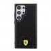Ferrari PU Bottom Carbon Leather Hard Case - кожен кейс за Samsung Galaxy S24 Ultra (черен) 3
