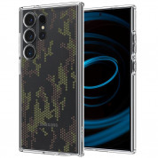 Spigen Ultra Hybrid Case - хибриден кейс с висока степен на защита за Samsung Galaxy S24 Ultra (прозрачен-камуфлаж) 2